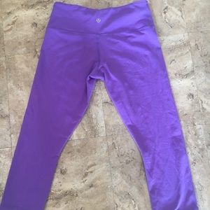 Purple lululemon capri leggings
